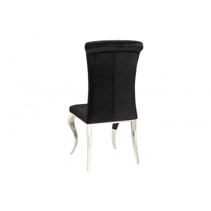Coaster Carone Upholstered Side Chairs (Set Of 4) - Black/Chrome