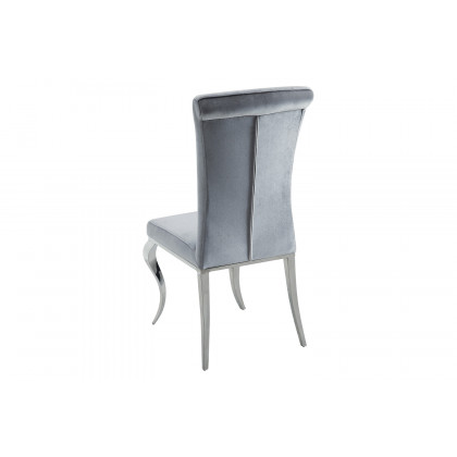 Coaster Carone Upholstered Side Chairs (Set Of 4) - Gray/Chrome