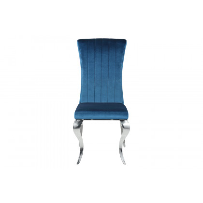 Coaster Carone Upholstered Side Chairs (Set Of 4) - Teal/Chrome