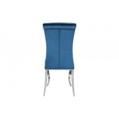 Coaster Carone Upholstered Side Chairs (Set Of 4) - Teal/Chrome