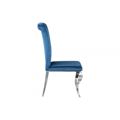 Coaster Carone Upholstered Side Chairs (Set Of 4) - Teal/Chrome