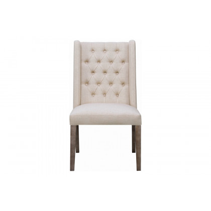 Coaster - Tufted Side Chairs (Set Of 2) in Dark Brown/Beige