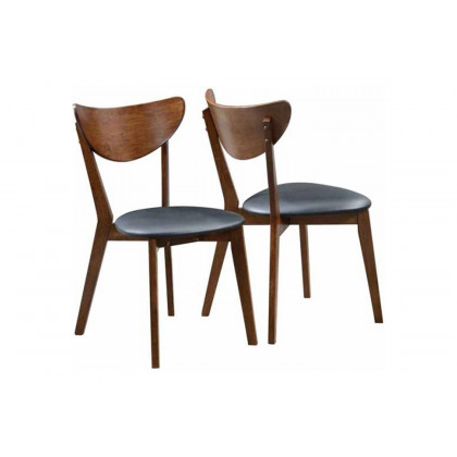 Coaster - Malone Upholstered Dining Chairs (Set Of 2) in Dark Walnut/Black