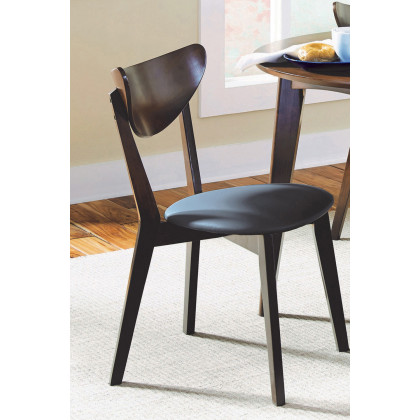 Coaster - Malone Upholstered Dining Chairs (Set Of 2) in Dark Walnut/Black