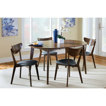 Coaster - Malone Upholstered Dining Chairs (Set Of 2) in Dark Walnut/Black