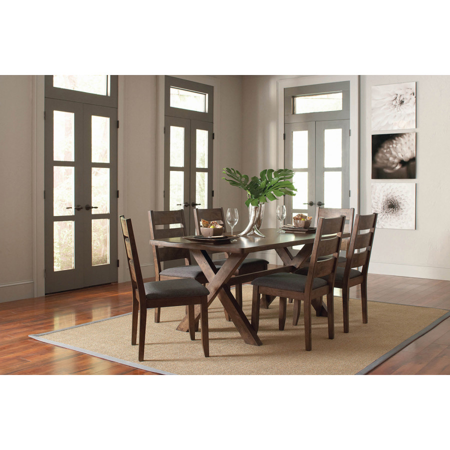 Coaster - Alston Ladder Back Dining Side Chairs (Set Of 2) in Knotty Nutmeg/Gray