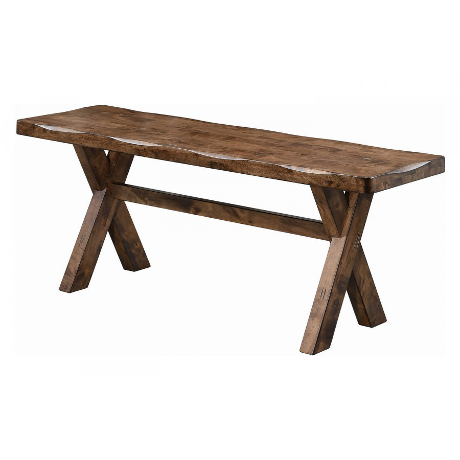 Coaster - Alston X-Shaped Dining Bench in Knotty Nutmeg