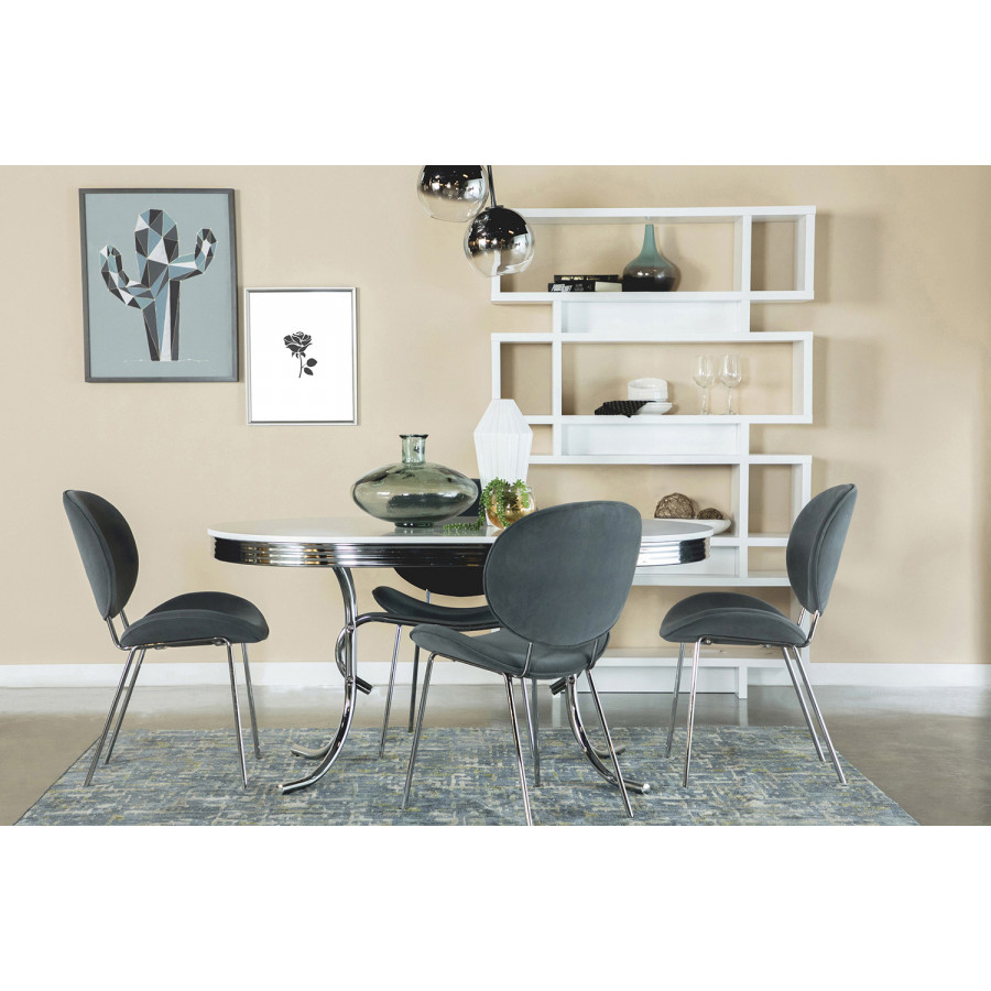 Coaster - Retro Upholstered Armless Side Chairs (Set Of 2) in Gray