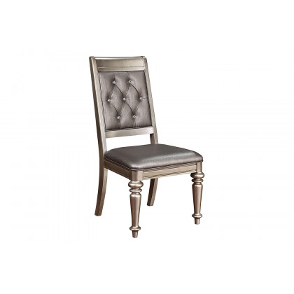 Coaster - Danette Rectangular Dining Table With Leaf in Metallic Platinum