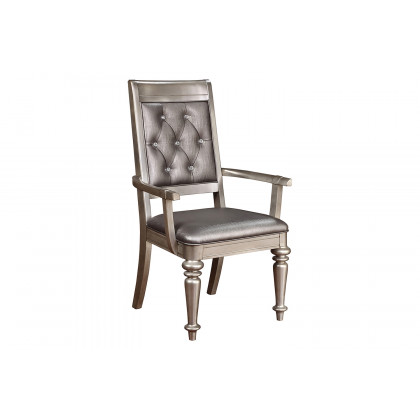 Coaster - Danette Rectangular Dining Table With Leaf in Metallic Platinum