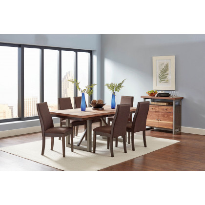Coaster - Spring Creek Dining Table With Extension Leaf in Natural Walnut