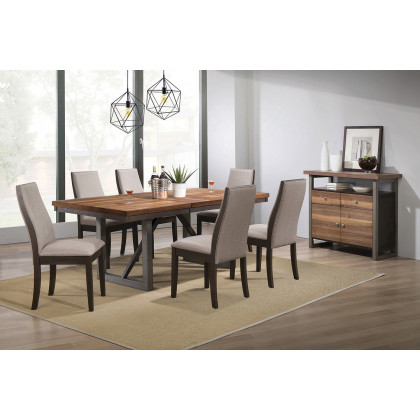 Coaster - Spring Creek Dining Table With Extension Leaf in Natural Walnut