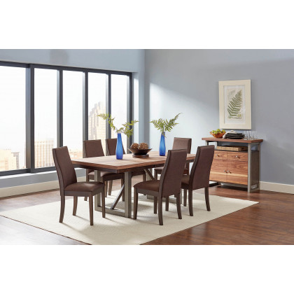 Coaster - Spring Creek Dining Table With Extension Leaf in Natural Walnut