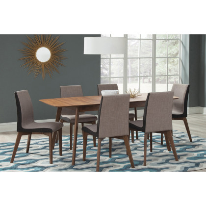 Coaster - Redbridge Butterfly Leaf Dining Table in Natural Walnut
