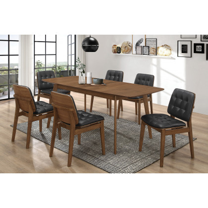 Coaster - Redbridge Butterfly Leaf Dining Table in Natural Walnut