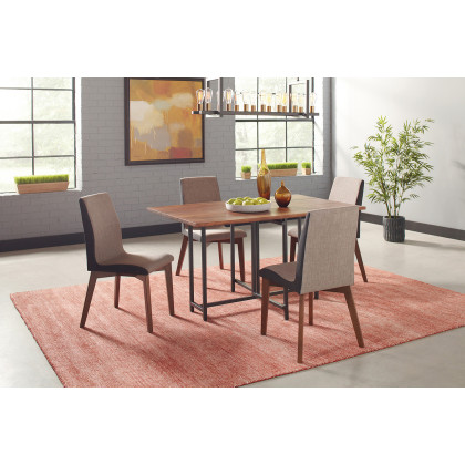 Coaster - Redbridge Upholstered Side Chairs (Set Of 2) in Gray/Natural Walnut
