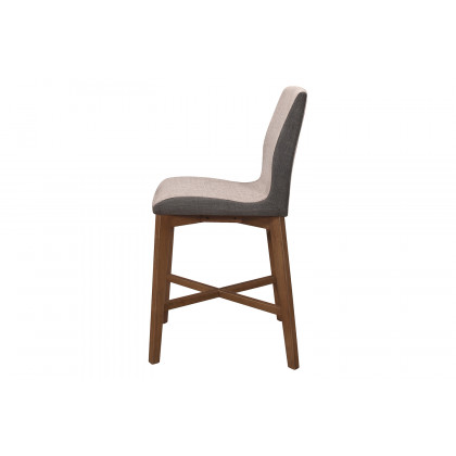 Coaster - Upholstered Counter Height Stools (Set Of 2) in Light Gray/Natural Walnut