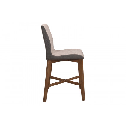 Coaster - Upholstered Counter Height Stools (Set Of 2) in Light Gray/Natural Walnut