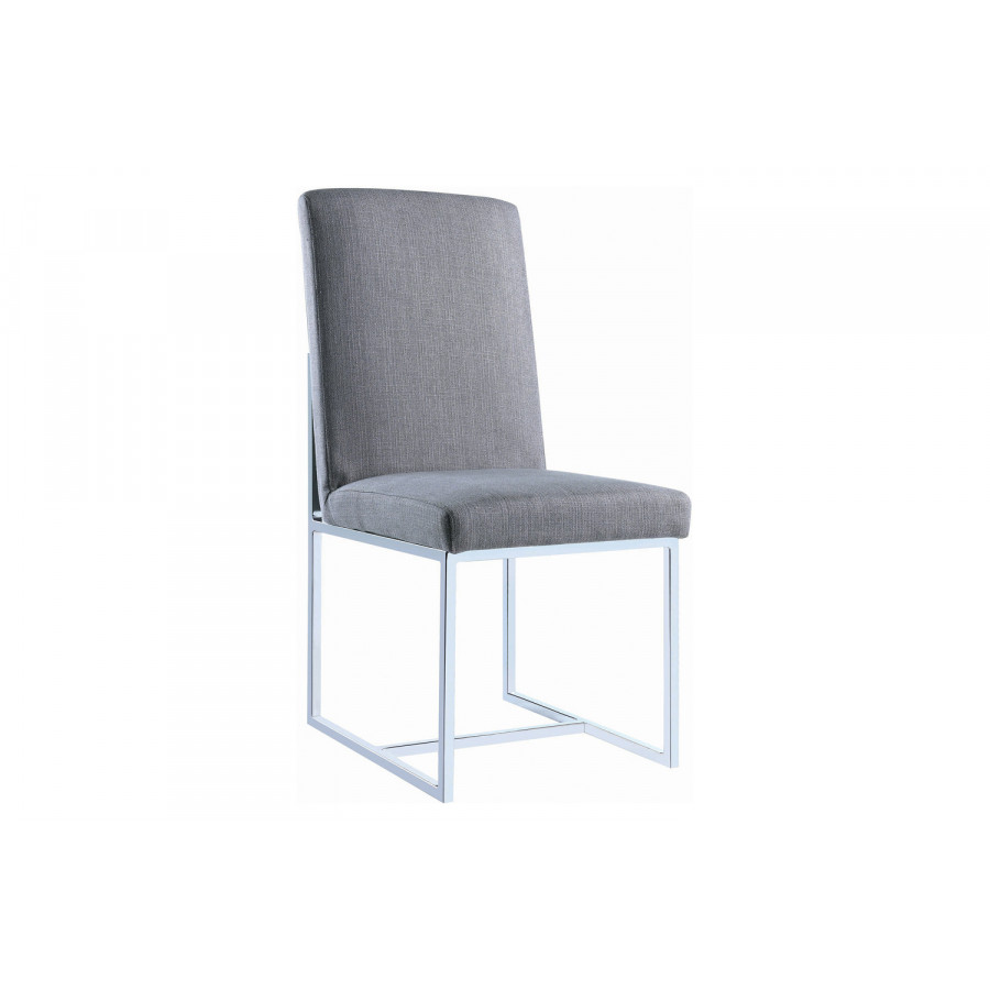 Coaster - Mackinnon Upholstered Side Chairs (Set Of 2) in Gray/Chrome