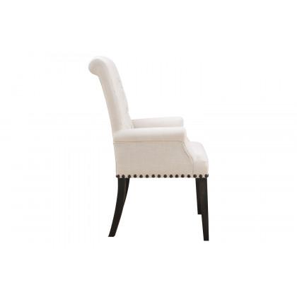 Coaster - Phelps Upholstered Arm Chair in Beige/Smokey Black