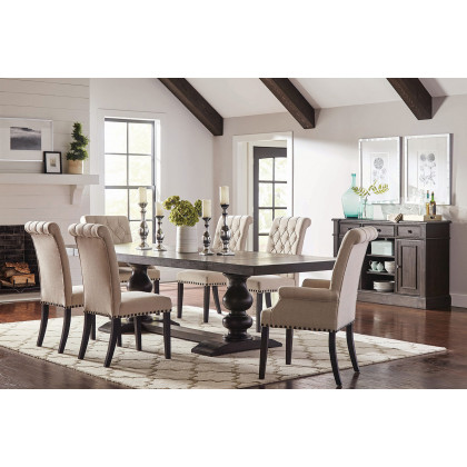 Coaster - Phelps Upholstered Arm Chair in Beige/Smokey Black