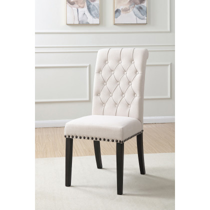 Coaster - Phelps Upholstered Side Chairs (Set Of 2) in Beige/Smokey Black