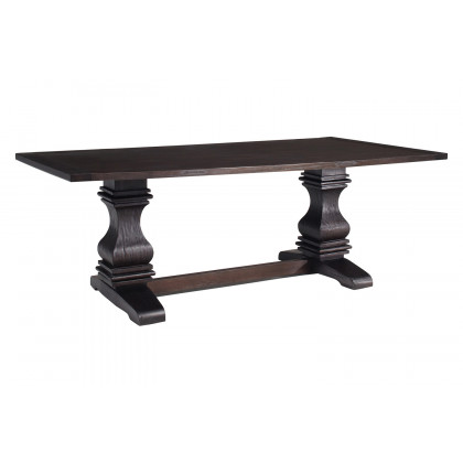 Coaster - Parkins Double Pedestals Dining Table in Rustic Espresso