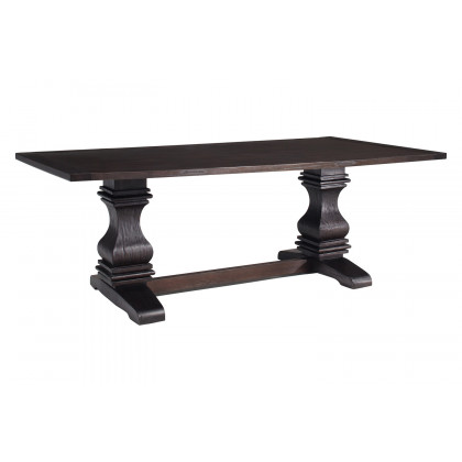 Coaster - Parkins Double Pedestals Dining Table in Rustic Espresso