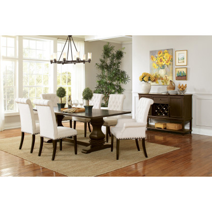 Coaster - Parkins Double Pedestals Dining Table in Rustic Espresso
