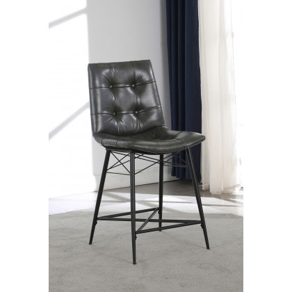 Coaster Upholstered Tufted Counter Height Stools (Set Of 2) - Gray