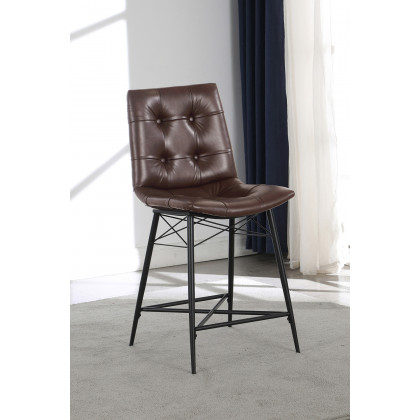 Coaster Upholstered Tufted Counter Height Stools (Set Of 2) - Brown