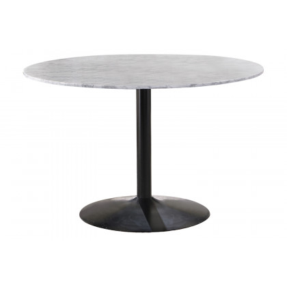 Coaster - Bartole Round Dining Table in White/Matte Black