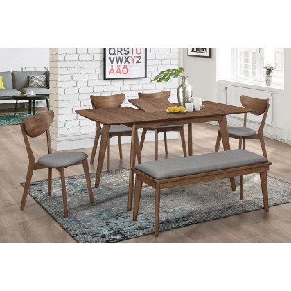 Coaster - Alfredo Upholstered Dining Chairs (Set Of 2) in Gray/Natural Walnut
