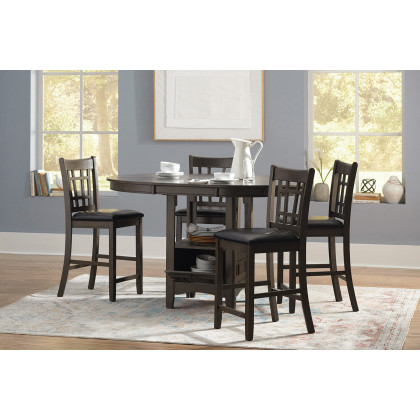 Coaster Lavon Oval Counter Height Table - Medium Gray