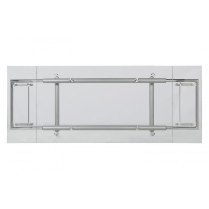 Coaster - Sonnett Expandable Glass Top Dining Table in Chrome/Clear
