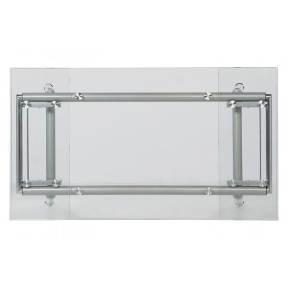 Coaster - Sonnett Expandable Glass Top Dining Table in Chrome/Clear
