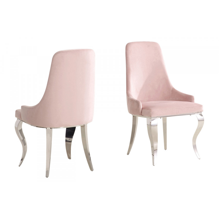Coaster Antoine Upholstered Demi Arm Dining Chairs (Set Of 2) - Pink