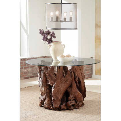 Coaster - Asbury Dining Table Base in Natural Teak