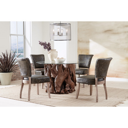 Coaster - Asbury Dining Table Base in Natural Teak