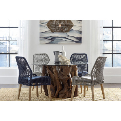 Coaster - Sorrel Woven Rope Dining Chairs(Set Of 2) in Dark Navy