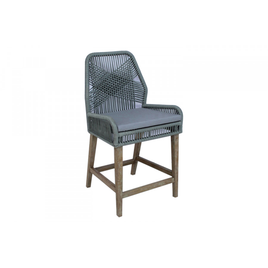 Coaster Athens Woven Rope Back Counter Height Stools (Set Of 2) - Gray