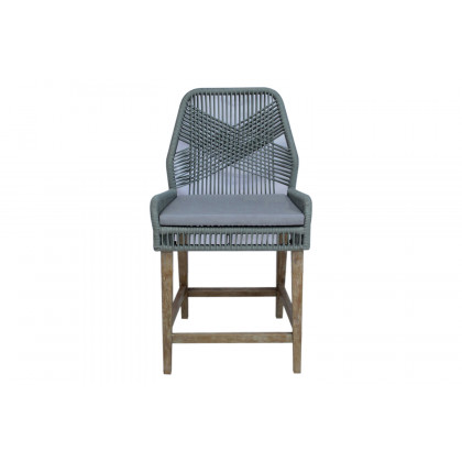 Coaster Athens Woven Rope Back Counter Height Stools (Set Of 2) - Gray
