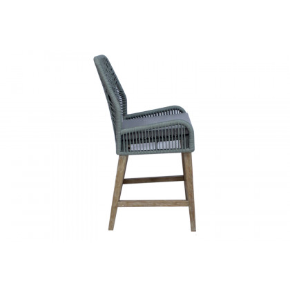 Coaster Athens Woven Rope Back Counter Height Stools (Set Of 2) - Gray