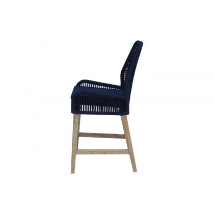 Coaster Athens Woven Rope Back Counter Height Stools (Set Of 2) - Dark Blue