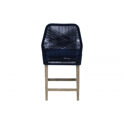 Coaster Athens Woven Rope Back Counter Height Stools (Set Of 2) - Dark Blue