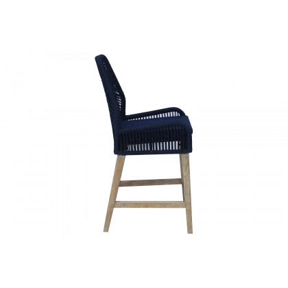Coaster Athens Woven Rope Back Counter Height Stools (Set Of 2) - Dark Blue
