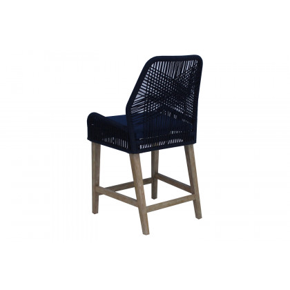 Coaster Athens Woven Rope Back Counter Height Stools (Set Of 2) - Dark Blue