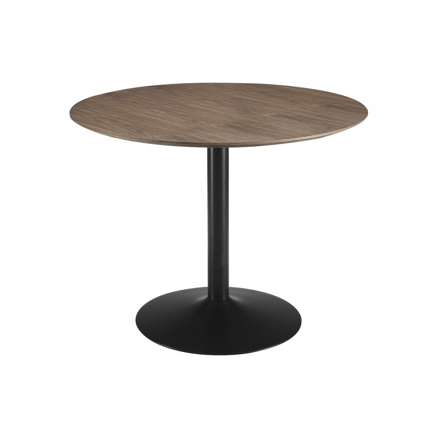 Coaster - Clora Round Dining Table in Walnut/Black