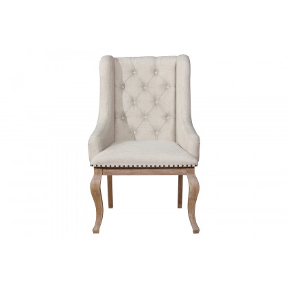Coaster Brockway Cove Tufted Arm Chairs (Set Of 2) - Cream/Barley Brown