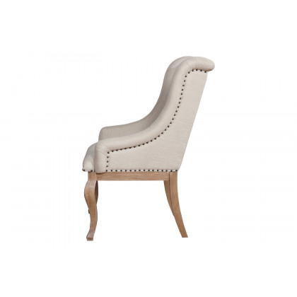 Coaster Brockway Cove Tufted Arm Chairs (Set Of 2) - Cream/Barley Brown
